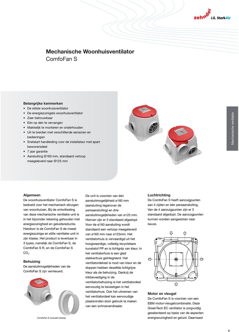 ventilatie Algemeen De woonhuisventilator is bedoeld voor het mechanisch afzuigen van woonhuizen.