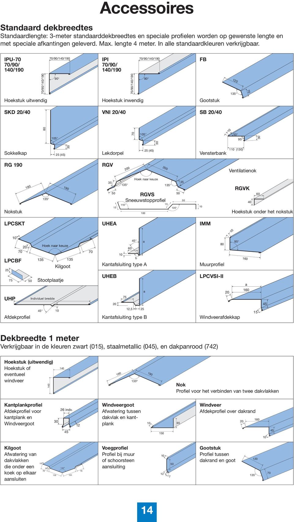 IPU-70 70/90/ 140/190 70/90/140/190 IPI 70/90/ 140/190 70/90/140/190 FB 70/90/140/190 Hoekstuk uitwendig 90 70/90/140/190 Hoekstuk inwendig 90 Gootstuk 120 135 70 SKD 20/40 VNI 20/40 SB 20/40 70 5 50