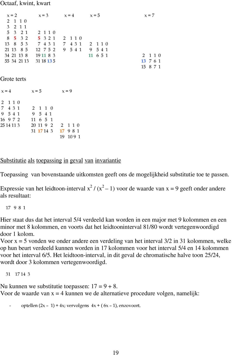 1 Substitutie als toepassing in geval van invariantie Toepassing van bovenstaande uitkomsten geeft ons de mogelijkheid substitutie toe te passen.