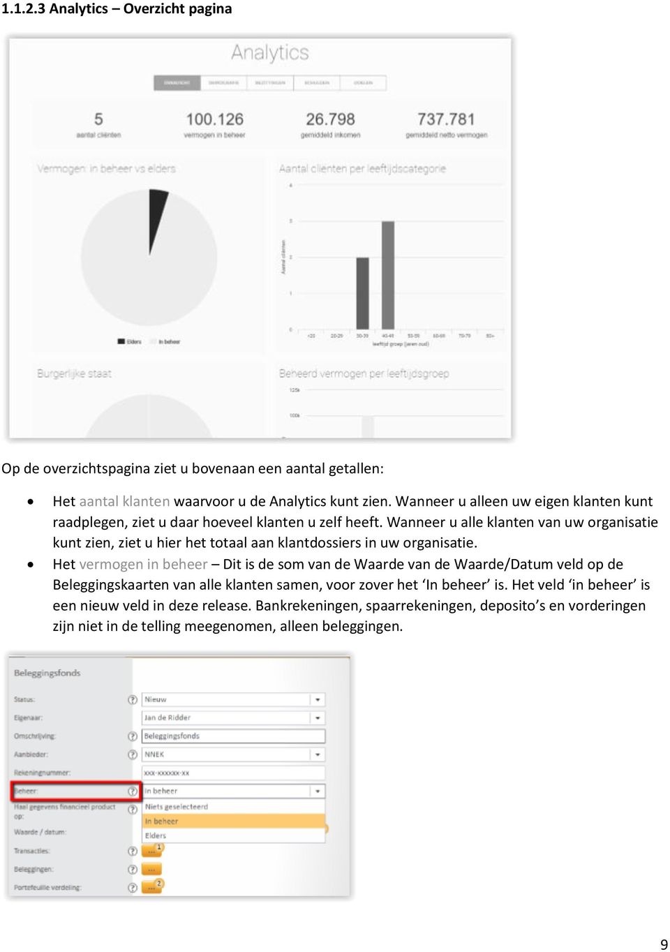 Wanneer u alle klanten van uw organisatie kunt zien, ziet u hier het totaal aan klantdossiers in uw organisatie.