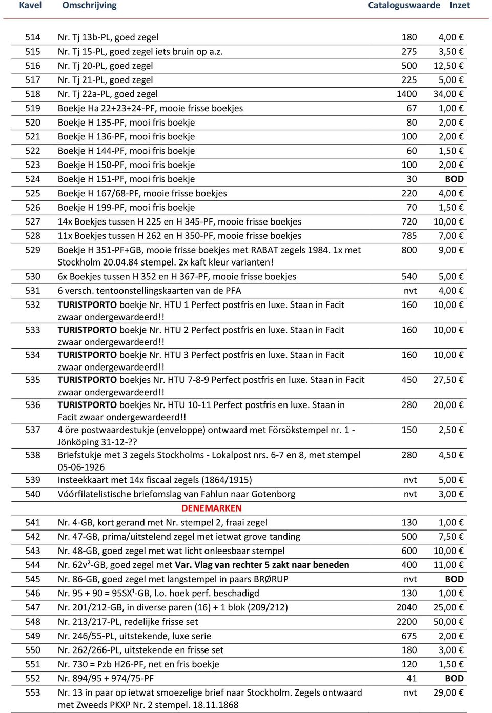 144-PF, mooi fris boekje 60 1,50 523 Boekje H 150-PF, mooi fris boekje 100 2,00 524 Boekje H 151-PF, mooi fris boekje 30 BOD 525 Boekje H 167/68-PF, mooie frisse boekjes 220 4,00 526 Boekje H 199-PF,