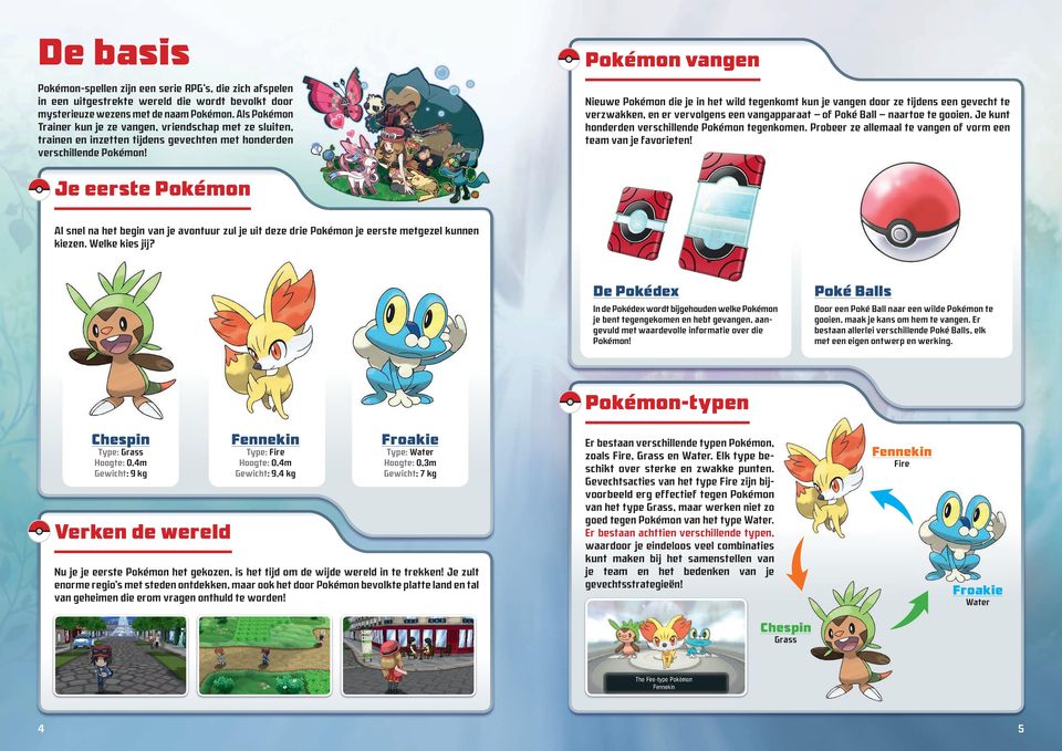 Pokémon vangen Nieuwe Pokémon die je in het wild tegenkomt kun je vangen door ze tijdens een gevecht te verzwakken, en er vervolgens een vangapparaat of Poké Ball naartoe te gooien.