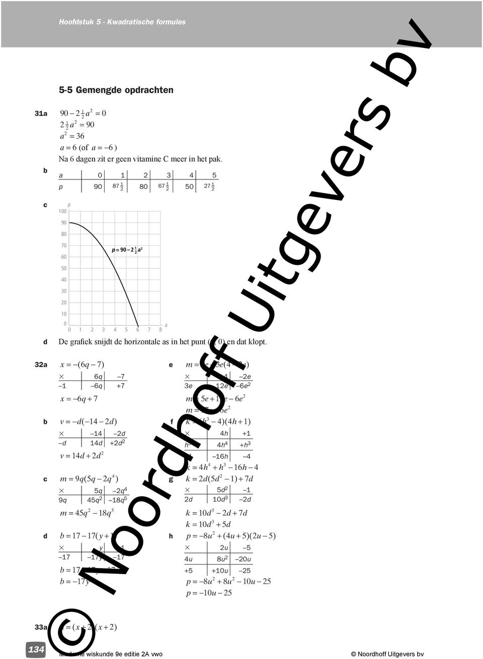 3a x = ( q 7 ) 3 q 7 q +7 x = q+ 7 b v= d( d) 3 d d d +d v= d+ d c m= 9q( 5q q ) 3 5q q 9q 5q 8q 5 m= 5q 8q 5 d b= 7 7( + ) 3 + 7 7 7 b= 7 7 7 b= 7 33a a = ( x+ )( x + ) e