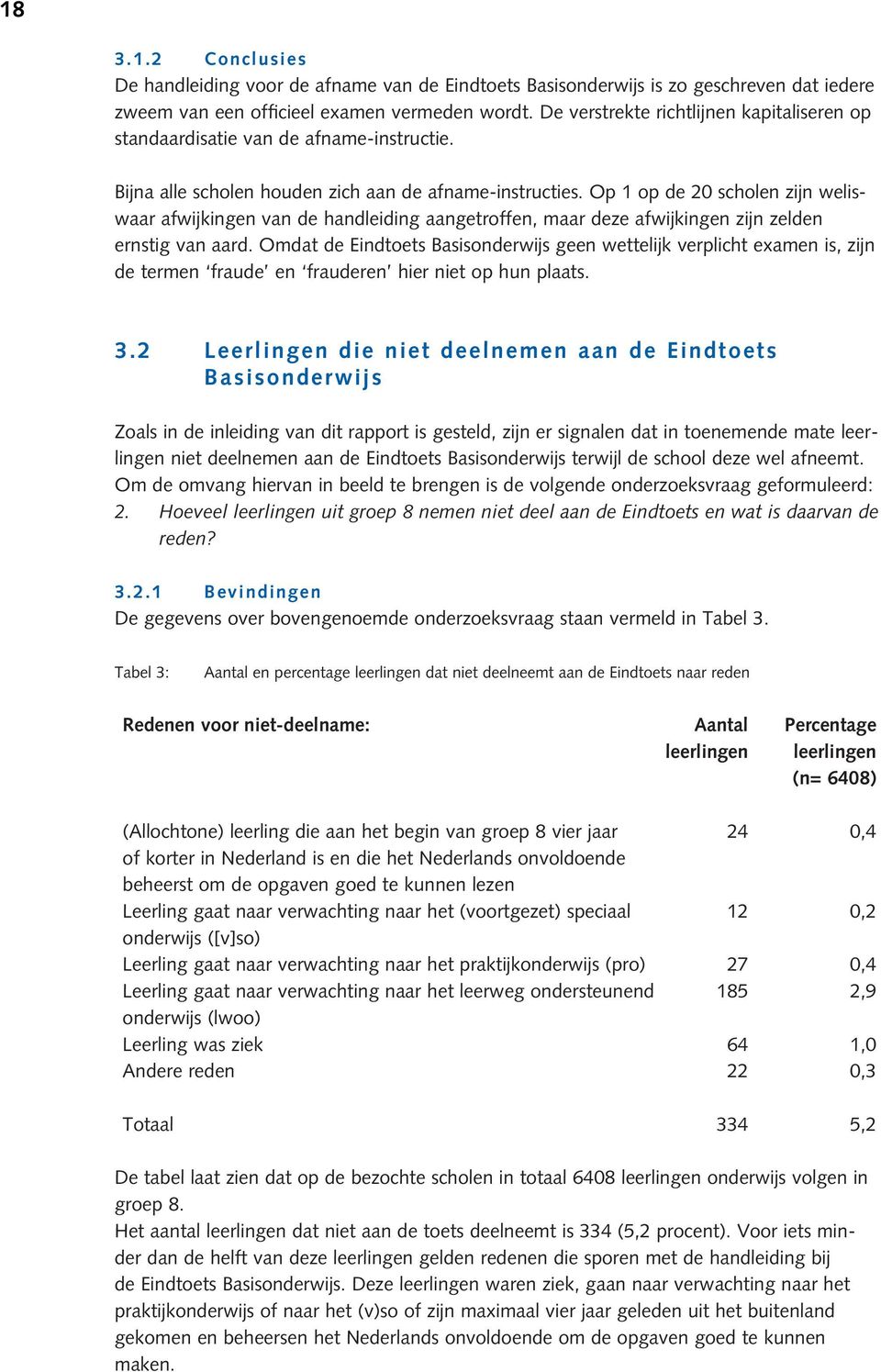 Op 1 op de 20 scholen zijn weliswaar afwijkingen van de handleiding aangetroffen, maar deze afwijkingen zijn zelden ernstig van aard.