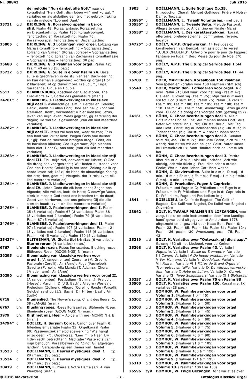 Psalm 48: Koraalfantasie, Koraalzetting en Discantzetting; Psalm 130: Koraalvoorspel, Tenorzetting en Koraalzetting; Psalm 75: Koraalvoorspel, Tenorzetting en Discantzetting 25805 d BIERLING, G.