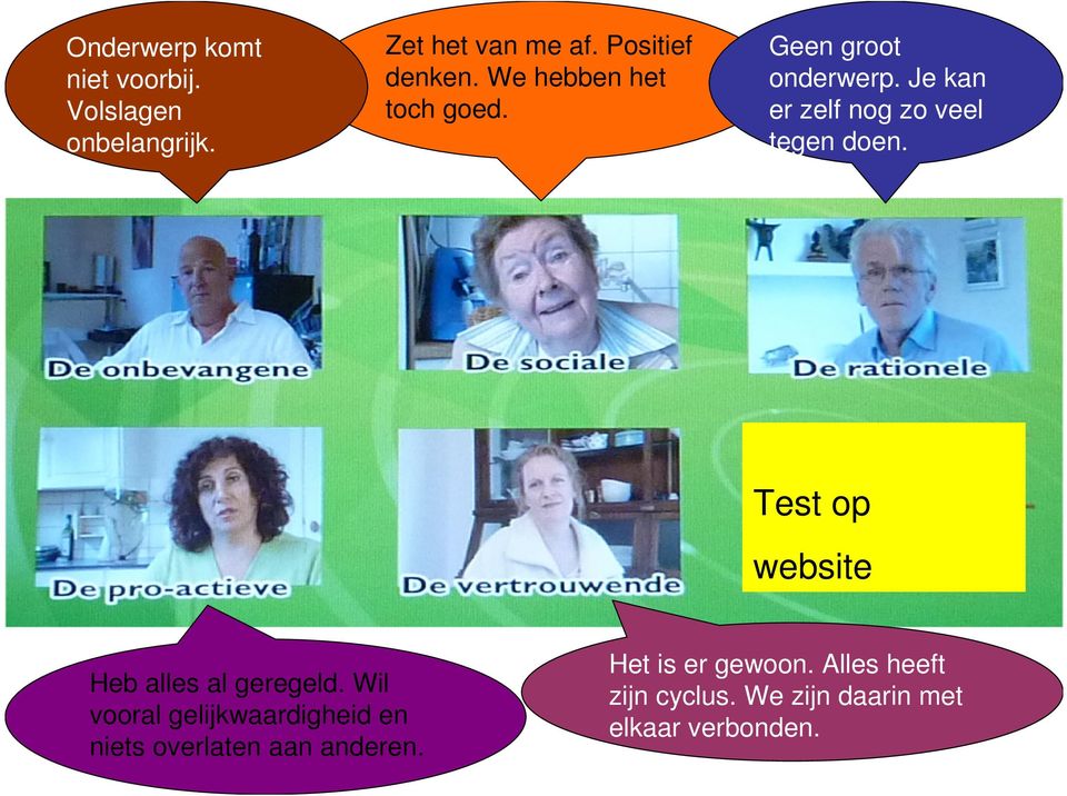 Test op website Heb alles al geregeld.