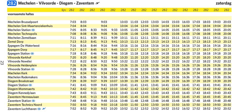 Technopolis 7:08 8:08 8:36 9:08 9:36 10:08 11:08 12:08 13:08 14:08 15:08 16:08 17:08 18:08 19:08 20:08 Mechelen Zemstbaan 7:11 8:11 8:39 9:11 9:39 10:11 11:11 12:11 13:11 14:11 15:11 16:11 17:11