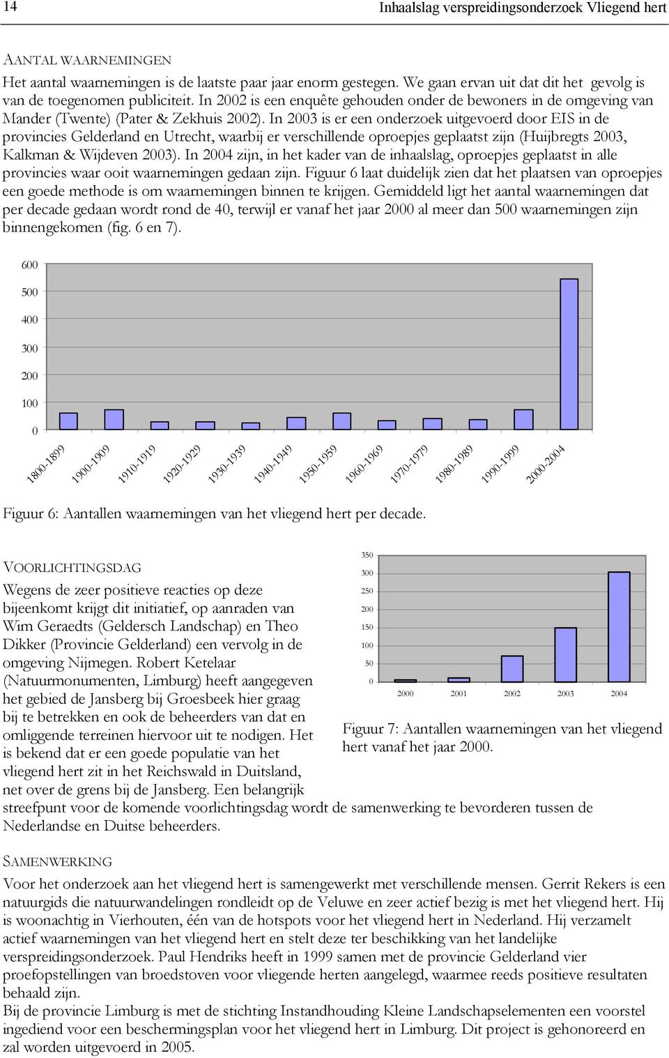 In 2003 is er een onderzoek uitgevoerd door EIS in de provincies Gelderland en Utrecht, waarbij er verschillende oproepjes geplaatst zijn (Huijbregts 2003, Kalkman & Wijdeven 2003).