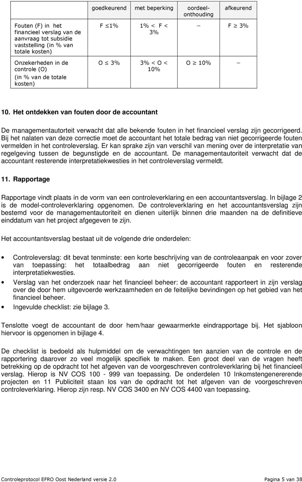 Het ontdekken van fouten door de accountant De managementautorteit verwacht dat alle bekende fouten in het financieel verslag zijn gecorrigeerd.