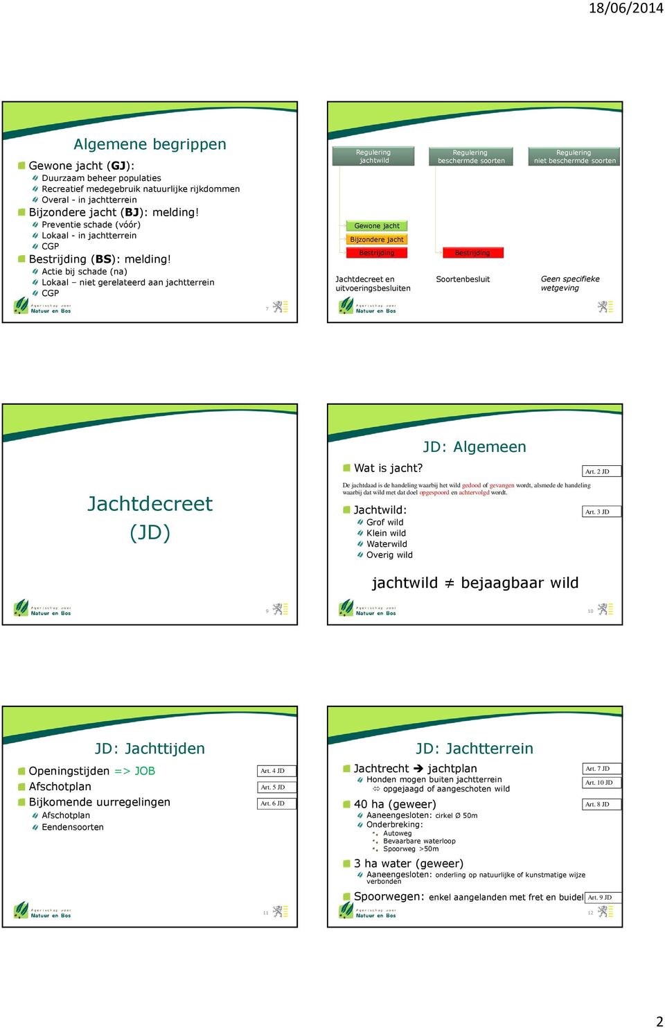 Actie bij schade (na) Lokaal niet gerelateerd aan jachtterrein CGP Regulering jachtwild Gewone jacht Bijzondere jacht Bestrijding Jachtdecreet en uitvoeringsbesluiten Regulering beschermde soorten