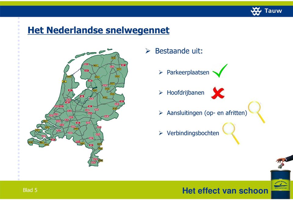 Hoofdrijbanen Aansluitingen (op-