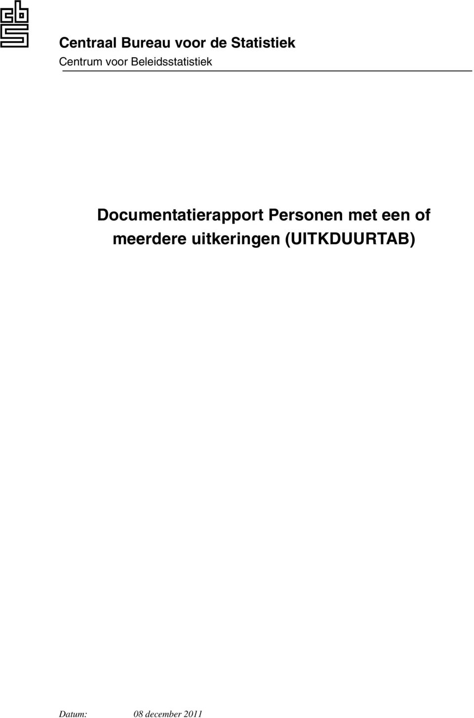 Documentatierapport Personen met een of