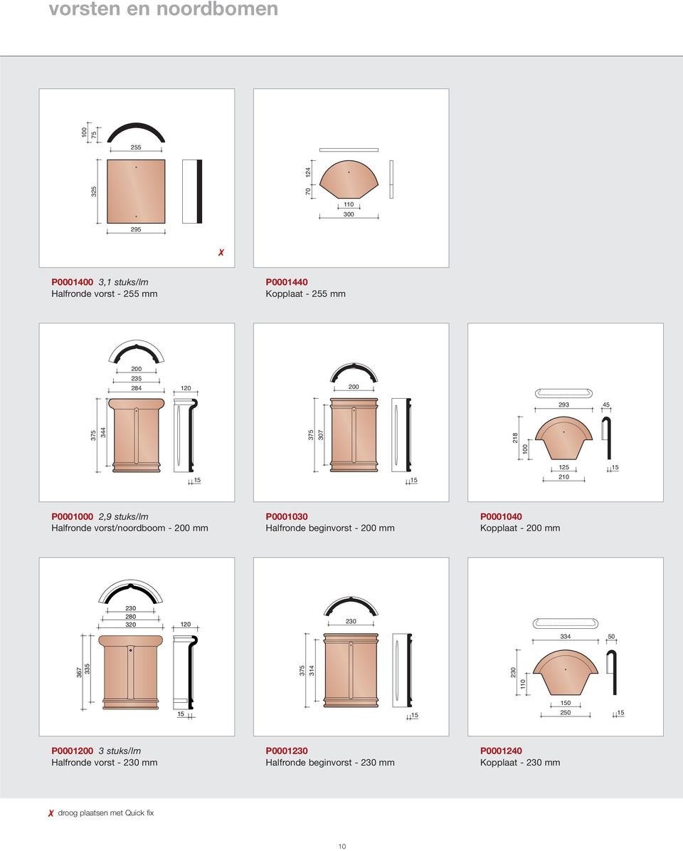 200 mm P0001030 Halfronde beginvorst - 200 mm P0001040 Kopplaat - 200 mm 280 320 120 334 50 367 335 375 314 110 150 15 15 250