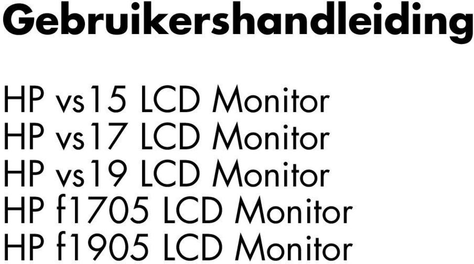 Monitor HP vs19 LCD Monitor HP