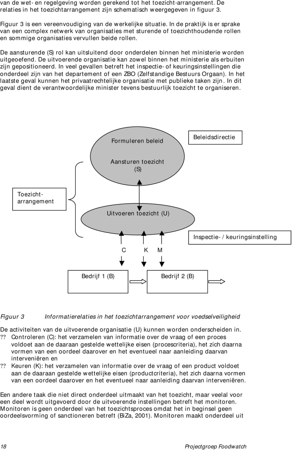 In de praktijk is er sprake van een complex netwerk van organisaties met sturende of toezichthoudende rollen en sommige organisaties vervullen beide rollen.