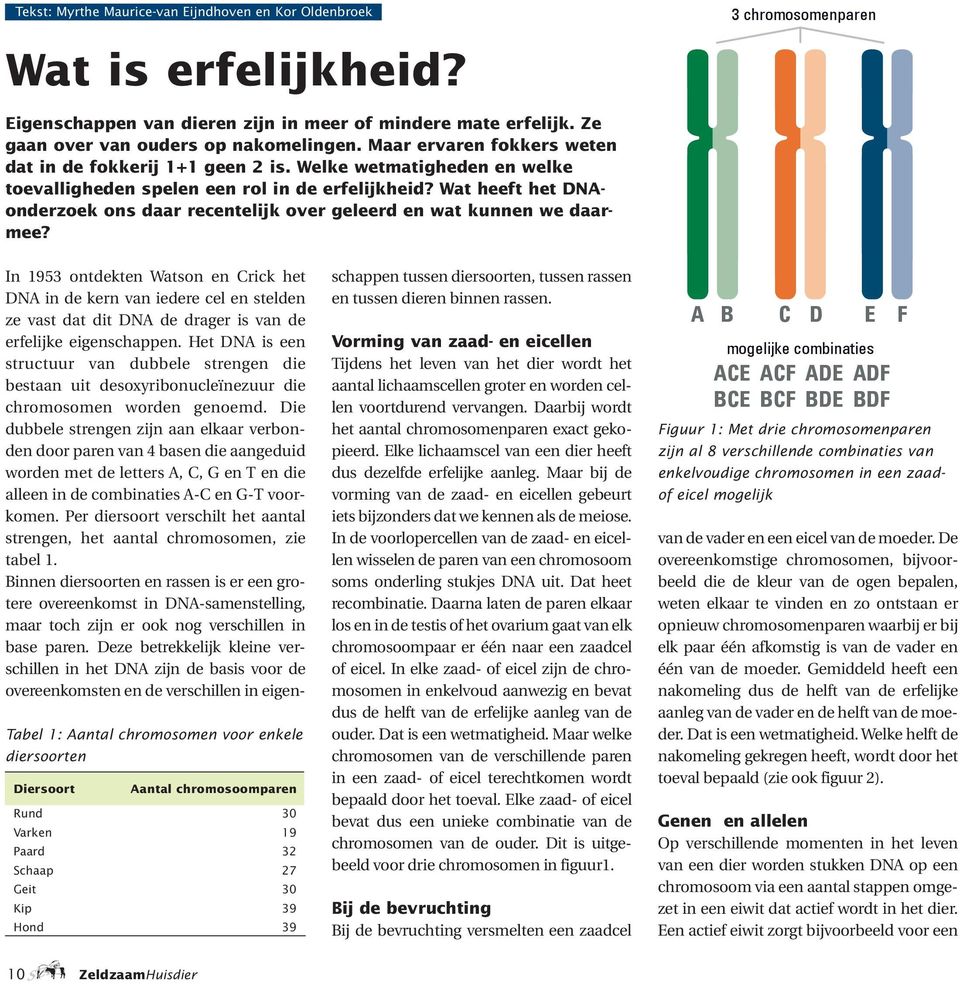 Wat heeft het DNAonderzoek ons daar recentelijk over geleerd en wat kunnen we daarmee?