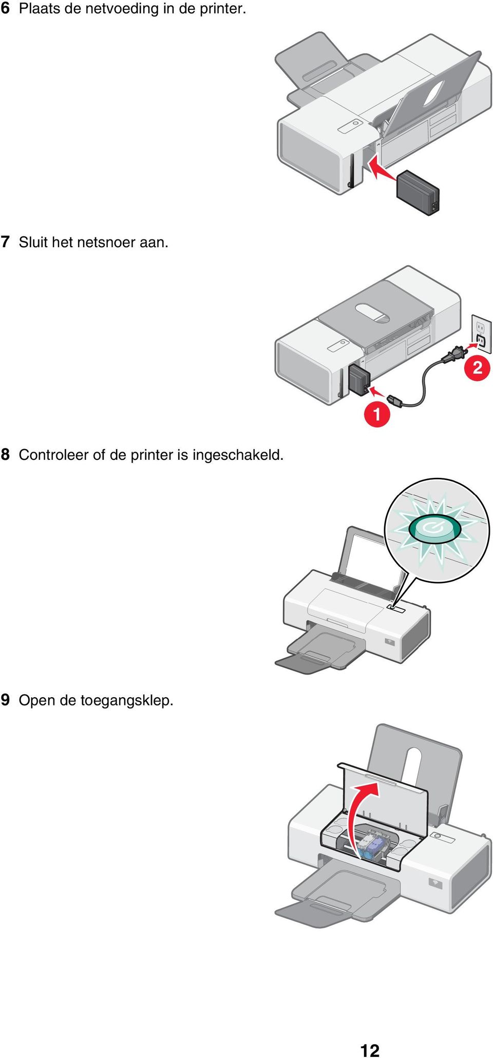 2 1 8 Controleer of de printer is