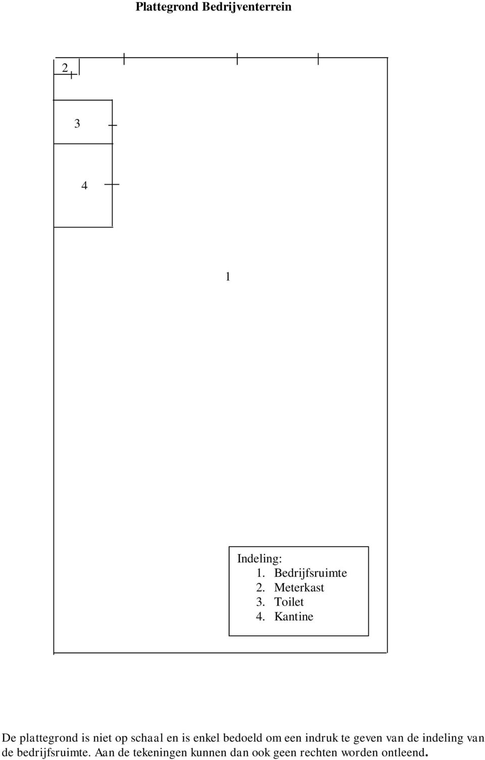 Kantine De plattegrond is niet op schaal en is enkel bedoeld om een