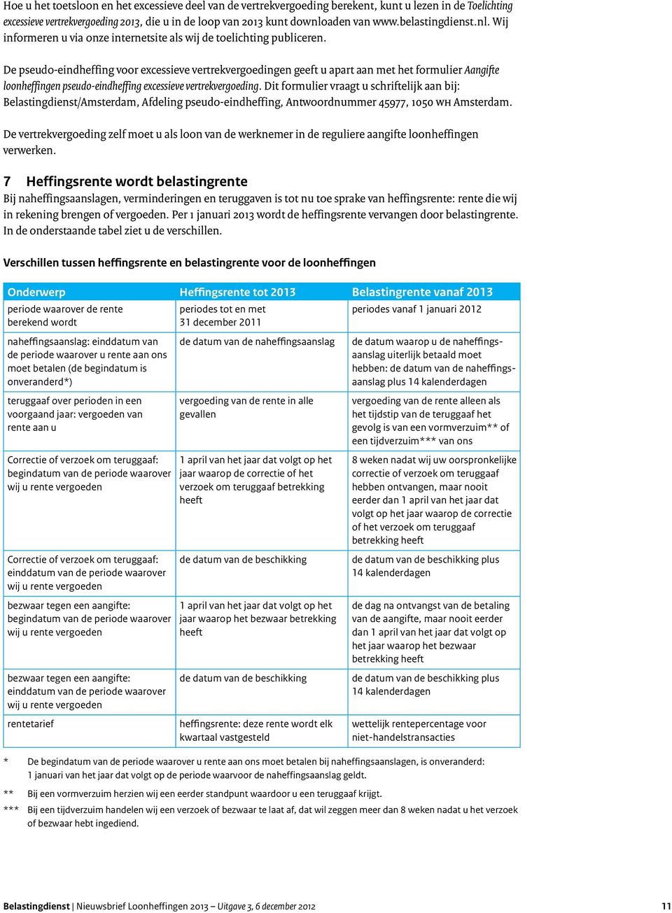 De pseudo-eindheffing voor excessieve vertrekvergoedingen geeft u apart aan met het formulier Aangifte loonheffingen pseudo-eindheffing excessieve vertrekvergoeding.