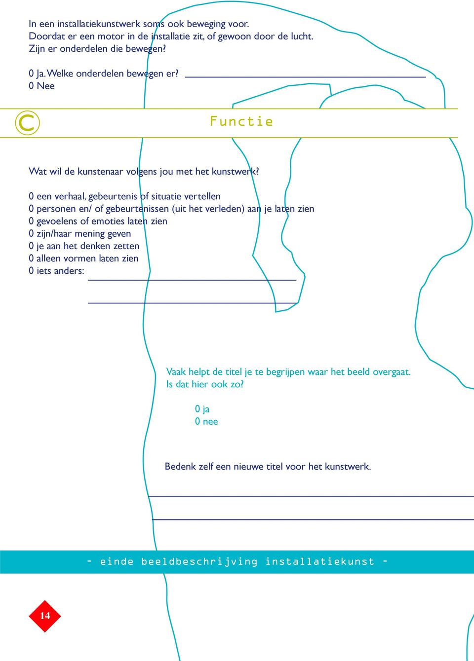 0 een verhaal, gebeurtenis of situatie vertellen 0 personen en/ of gebeurtenissen (uit het verleden) aan je laten zien 0 gevoelens of emoties laten zien 0 zijn/haar mening