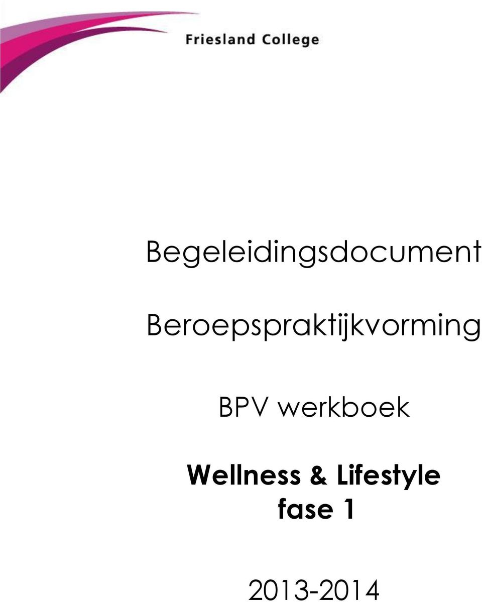 BPV werkboek Wellness &
