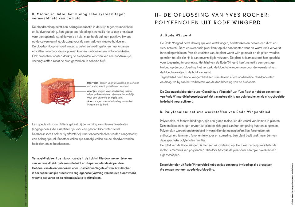 huidcellen. De bloedsomloop vervoert water, zuurstof en voedingsstoffen naar organen en cellen, waardoor deze optimaal kunnen funtioneren en zich ontwikkelen.