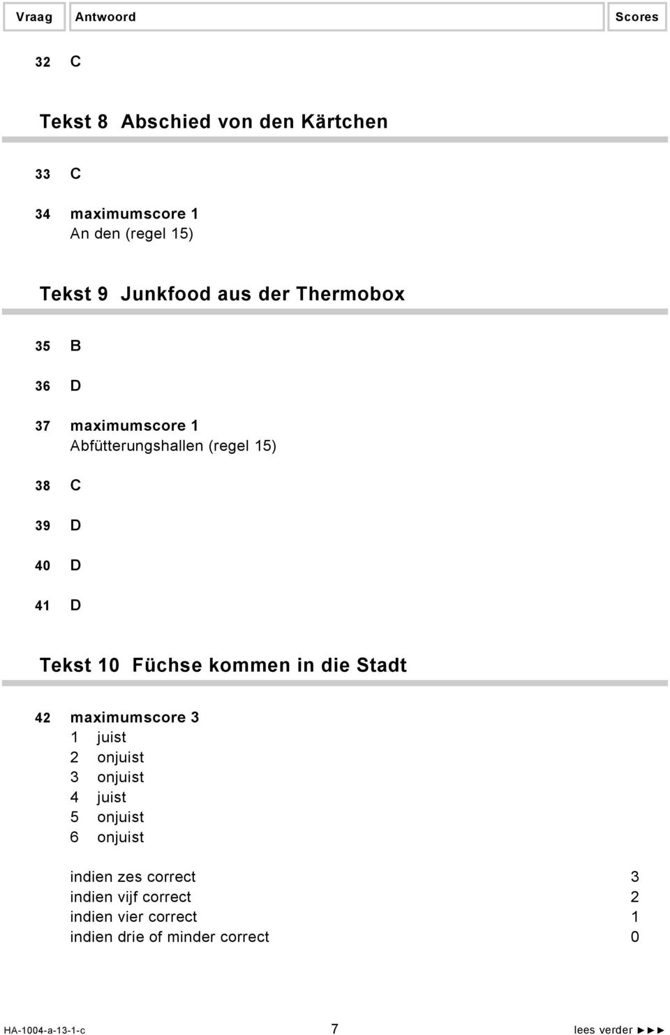 10 Füchse kommen in die Stadt 42 maximumscore 3 1 juist 2 onjuist 3 onjuist 4 juist 5 onjuist 6 onjuist indien