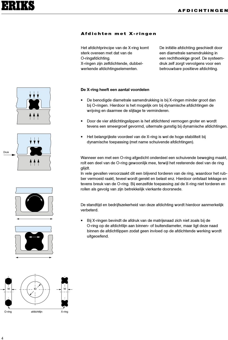 De systeemdruk zelf zorgt vervolgens voor een betrouwbare positieve afdichting.