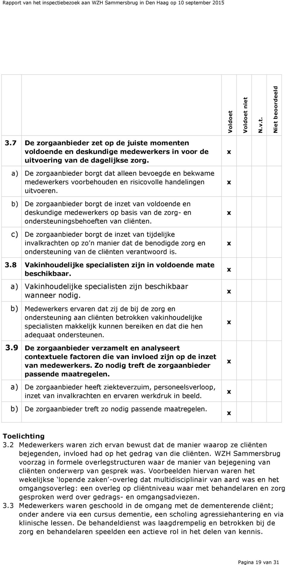 a) De zorgaanbieder borgt dat alleen bevoegde en bekwame medewerkers voorbehouden en risicovolle handelingen uitvoeren.