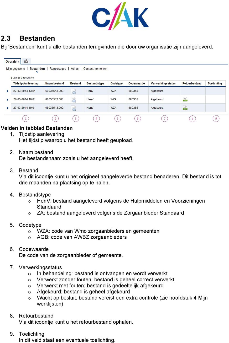 Bestand Via dit icoontje kunt u het origineel aangeleverde bestand benaderen. Dit bestand is tot drie maanden na plaatsing op te halen. 4.