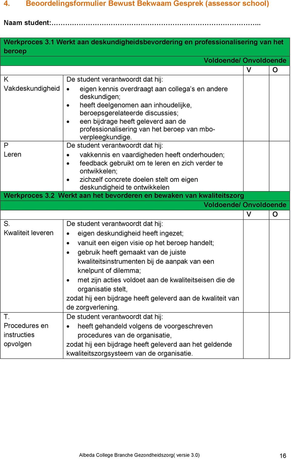 deelgenomen aan inhoudelijke, beroepsgerelateerde discussies; een bijdrage heeft geleverd aan de professionalisering van het beroep van mboverpleegkundige.