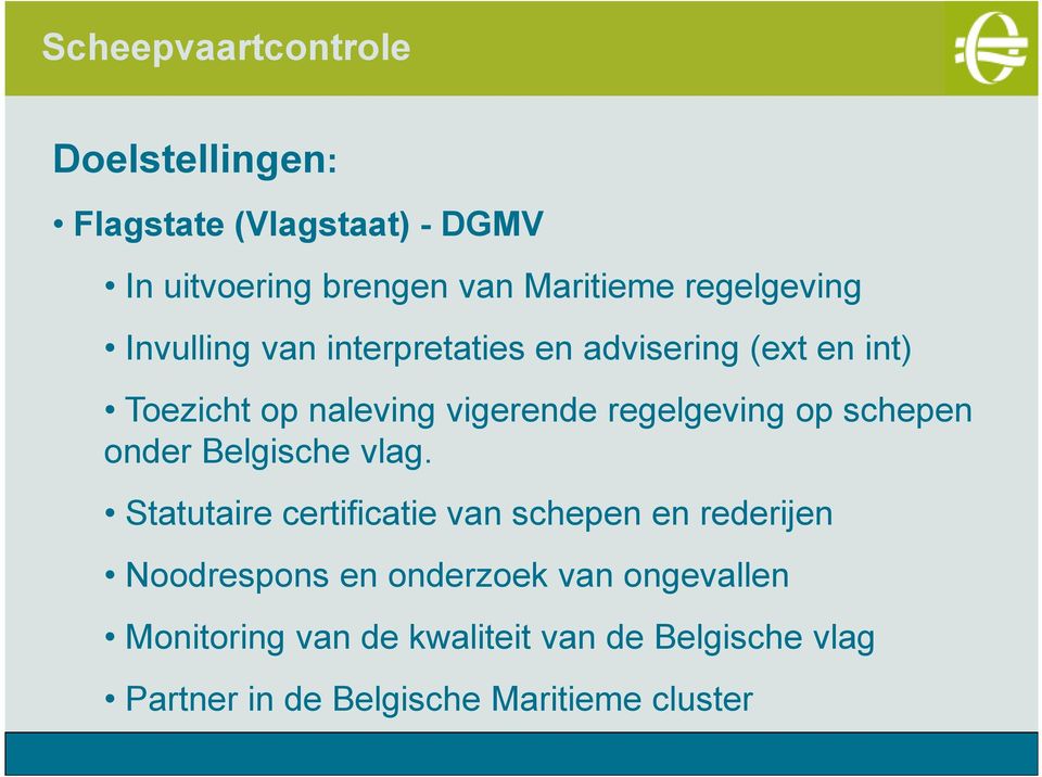 regelgeving op schepen onder Belgische vlag.