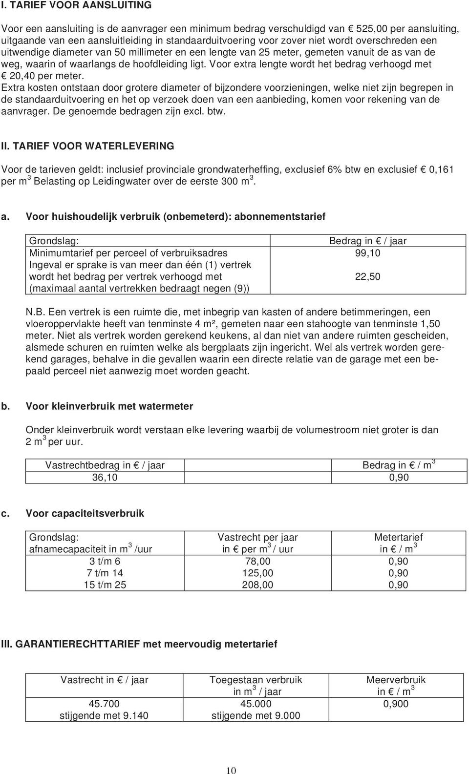 Voor extra lengte wordt het bedrag verhoogd met 20,40 per meter.