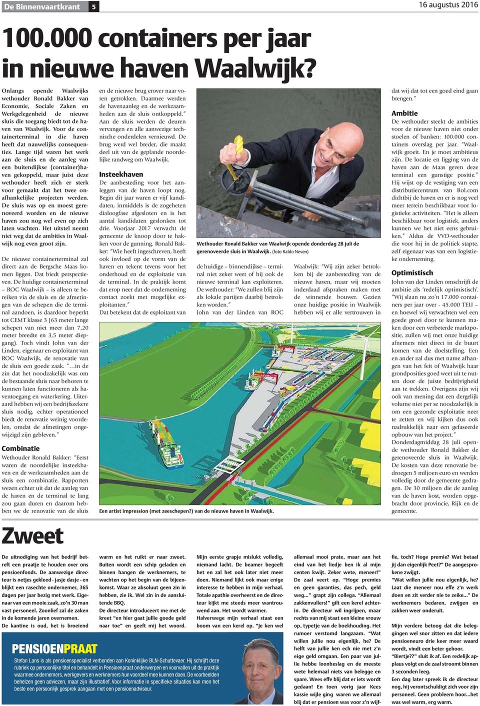 Voor de containerterminal in die haven heeft dat nauwelijks consequenties.