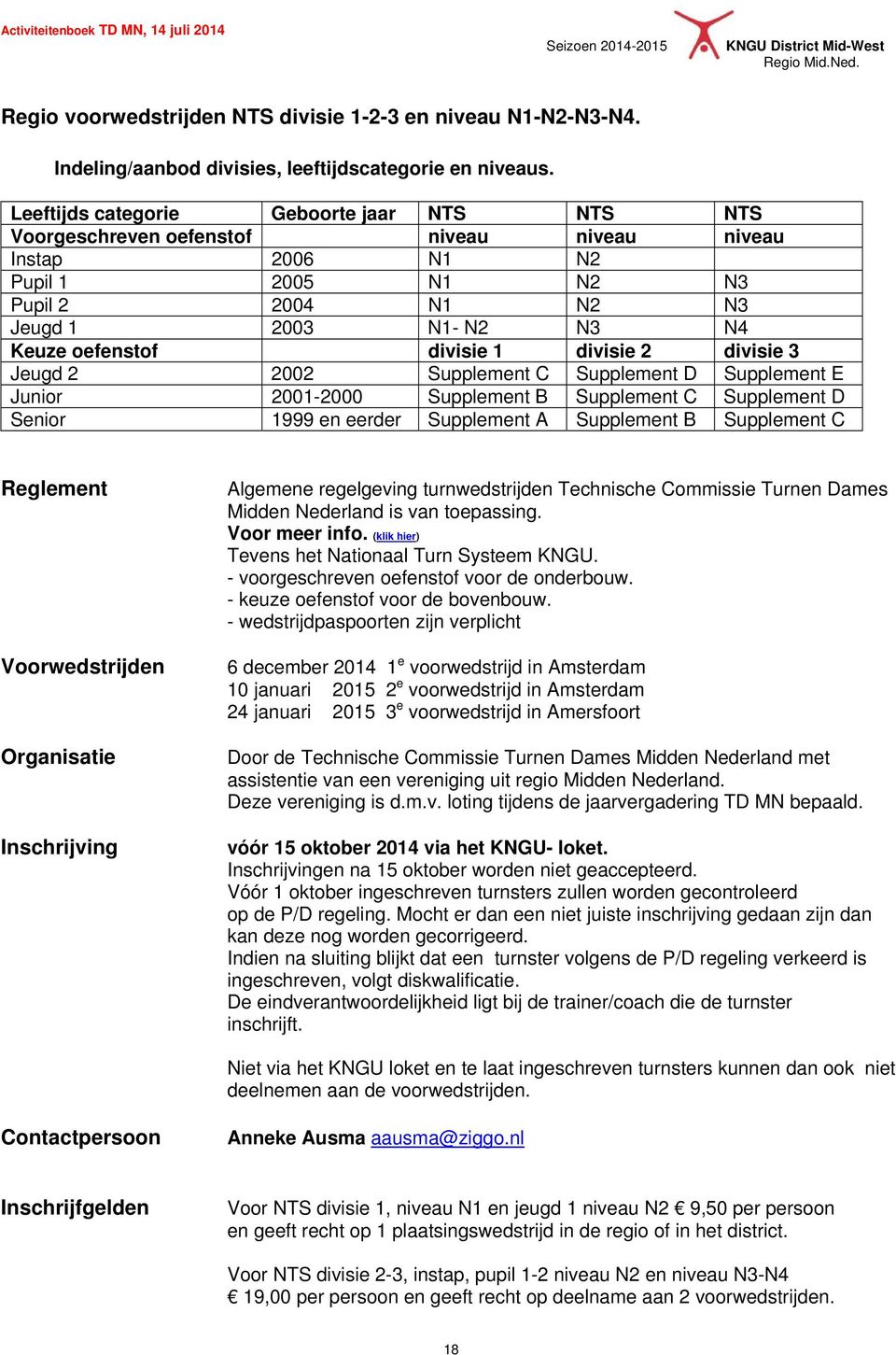 divisie 1 divisie 2 divisie 3 Jeugd 2 2002 Supplement C Supplement D Supplement E Junior 2001-2000 Supplement B Supplement C Supplement D Senior 1999 en eerder Supplement A Supplement B Supplement C