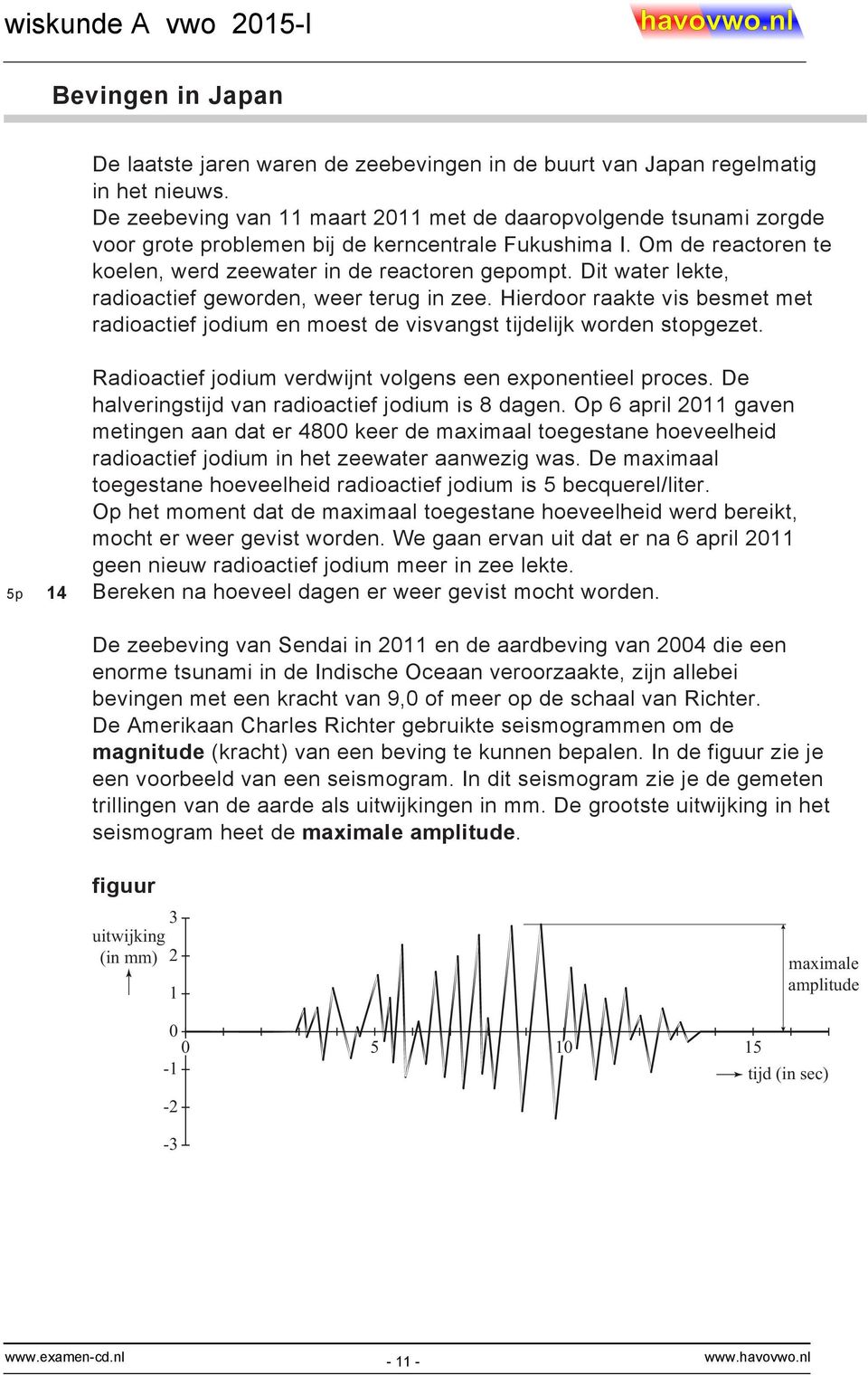 Dit water lekte, radioactief geworden, weer terug in zee. Hierdoor raakte vis besmet met radioactief jodium en moest de visvangst tijdelijk worden stopgezet.