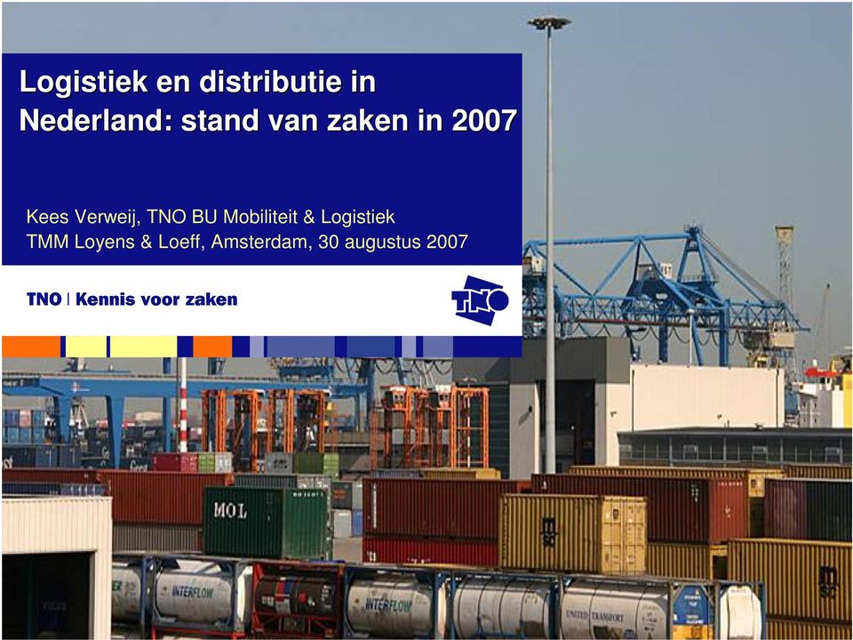 TNO BU Mobiliteit & Logistiek TMM