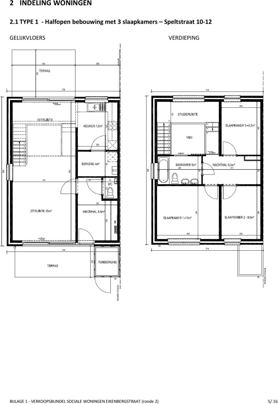 slaapkamers Speltstraat 10-12 GELIJKVLOERS