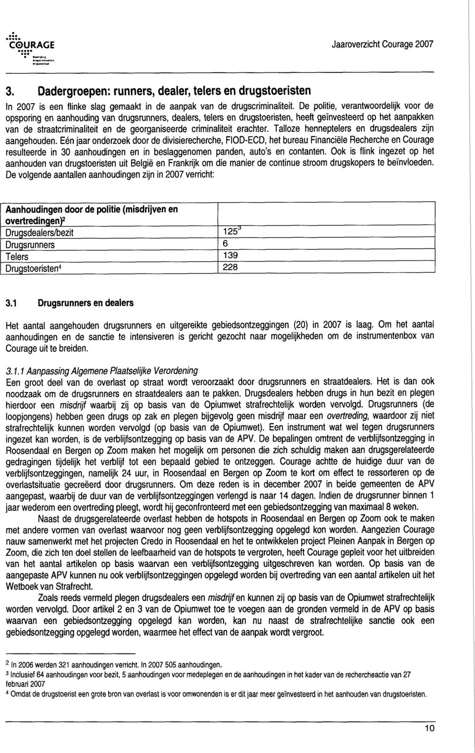 criminaliteit erachter. Talloze henneptelers en drugsdealers zijn aangehouden.