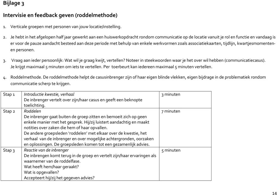 behulp van enkele werkvormen zoals associatiekaarten, tijdlijn, kwartjesmomentenen personen. 3. Vraag aan ieder persoonlijk: Wat wil je graag kwijt, vertellen?