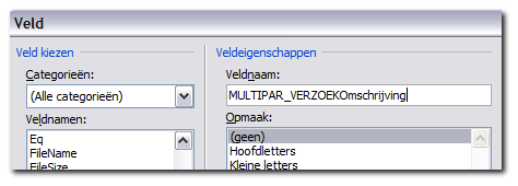 MULTITBL_ Zoals MULTIROW_, maar dan wordt de complete tabel per verzoek getoond. Elke tabel die op deze wijze gegeneerd wordt, begint met de kop en eronder komt de rij met de gegevens.