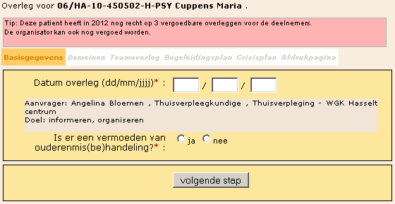 4. OVERLEG 4.1 NIEUW OVERLEG Alle aanvragen gebeuren via Doe aanvraag voor overleg. In het menu Overleg verwijst Nieuw overleg automatisch naar de e-aanvraag procedure.