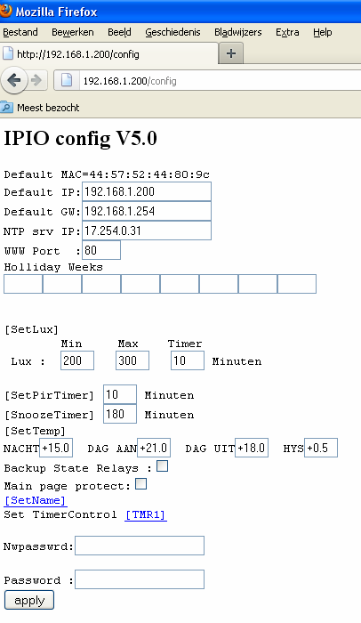Configuratie IPIO Building / Classroom Controller Een moduul kan binnen het netwerk eenvoudig geconfigureerd worden vanaf elke PC die in hetzelfde netwerk segment als het moduul zit.