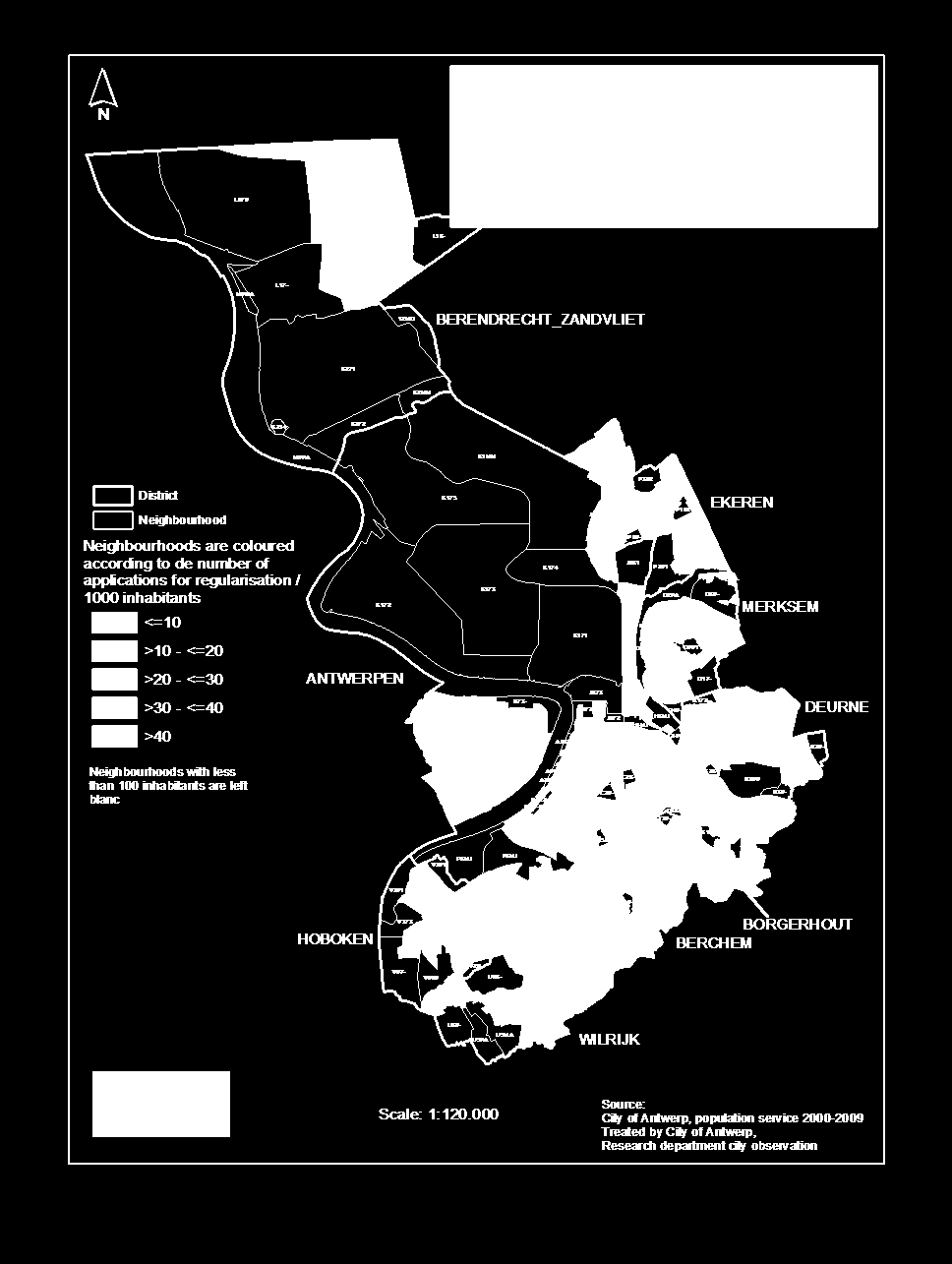 De regularisaties geven een beeld van de verborgen stad (2009) De campagne van 2009: 7.283 aanvraagdossiers in Antwerpen > 10.000 mensen Hoe en waar overleefden zij?