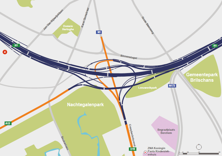 Ontdubbeling knooppunten Antwerpen-Oost en Antwerpen-Zuid in de variant Ring van A 5.3.2.