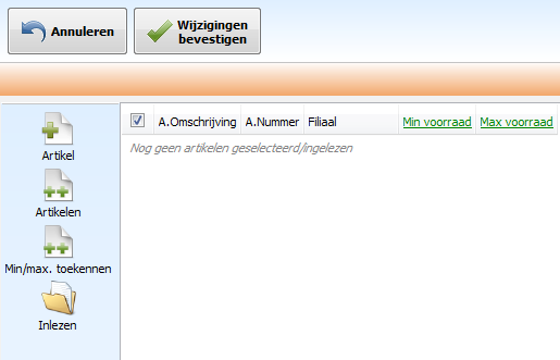 Min/Max voorraad instellen U heeft de mogelijkheid om op basis van een bestelvoorstel uw inkoop te doen.