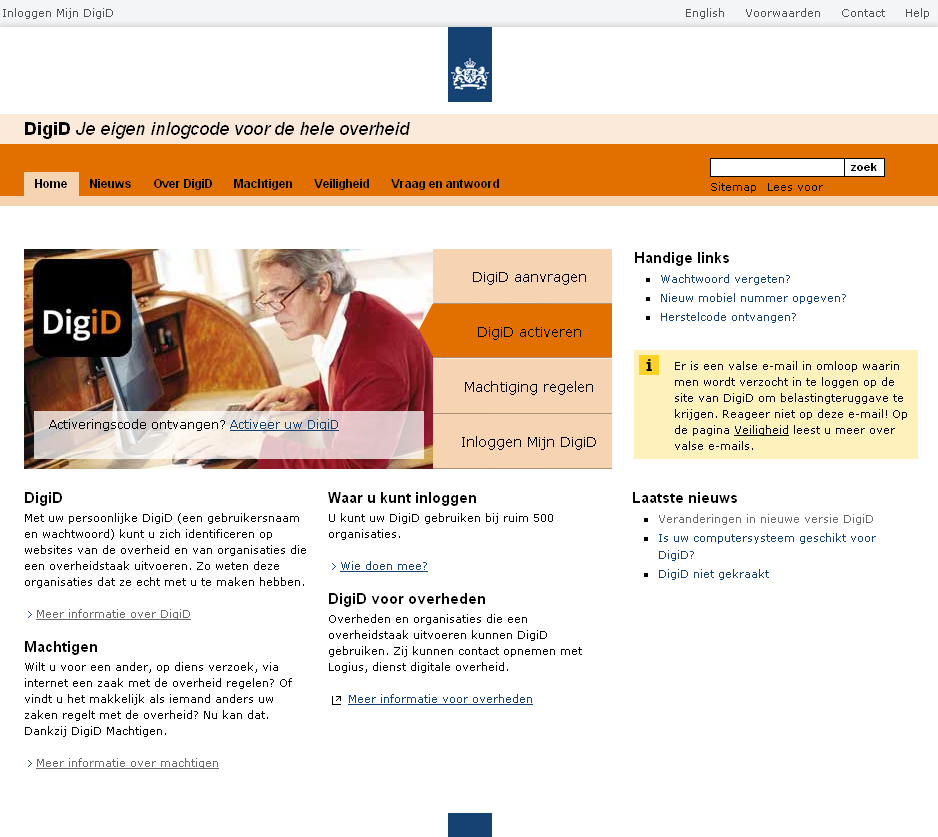 Activeren DigiD-OP Na ontvangst van de brief heeft u 20 dagen om uw DigiD-OP te activeren. Ga hiervoor naar www.digid.nl.