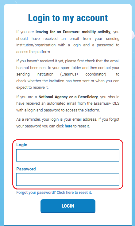 Als u uw wachtwoord bent vergeten, klikt u op de link Wachtwoord vergeten?