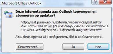 Klik op toestaan. De computer zal nu Microsoft Outlook openen.
