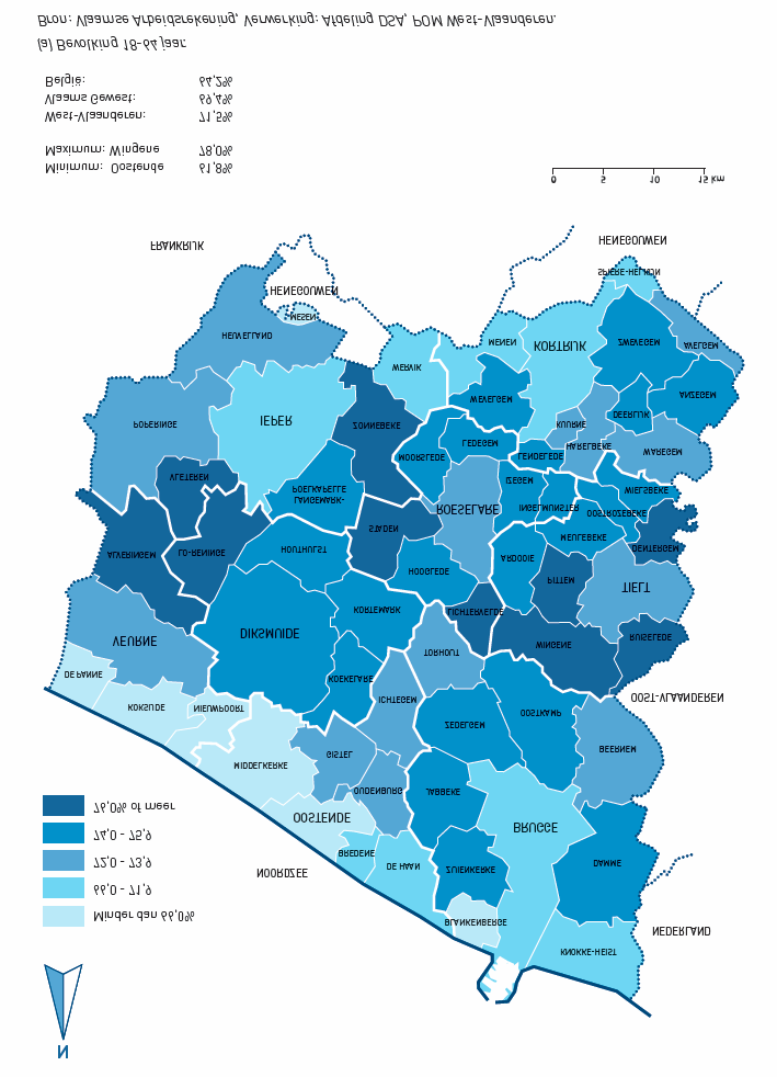 ECONOMIE PROVINCIE WEST-VLAANDEREN BEROEPSBEVOLKING In 2013 telde de West-Vlaamse beroepsbevolking 536.528 personen. Dit is een toename met 1,7% in vergelijking met 2008.